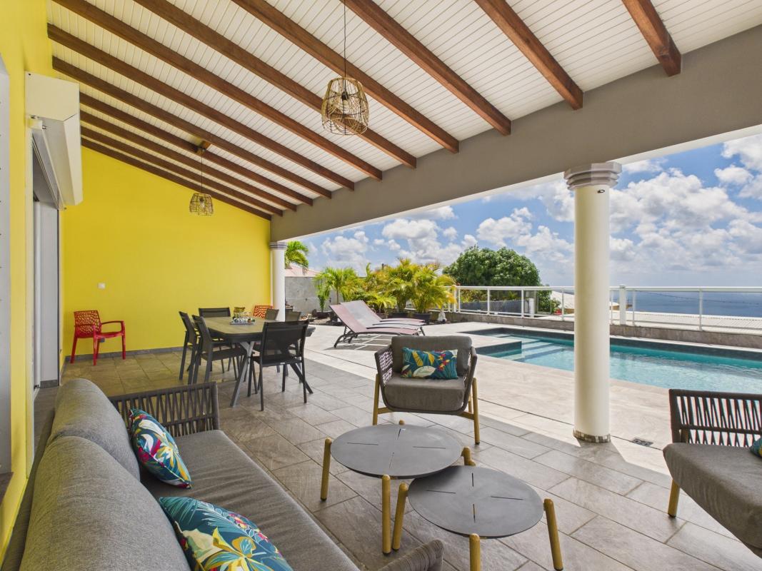 Location villa 3 chambre sainte luce - terrasse vue piscine